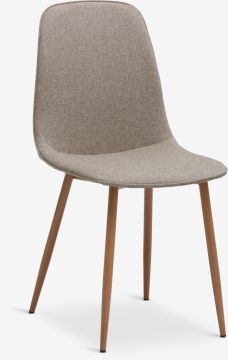 Ghế bàn ăn | BISTRUP | thép/vải polyester | vàng cát/sồi | R44xS53xC87cm