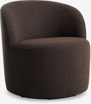  Ghế bành | ANDRUP | vải polyester | nâu | R74xS73xC75cm