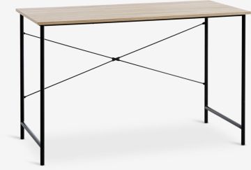 Bàn làm việc | VANDBORG | gỗ công nghiệp/kim loại | màu sồi/đen | R60xD120xC75cm