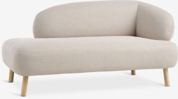 Sofa mở góc trái | STADIL | vải polyester/gỗ tự nhiên | be | R155xS83xC76cm