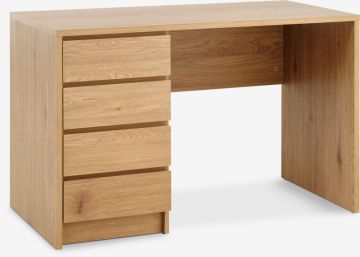 Bàn làm việc | LIMFJORDEN | gỗ công nghiệp | màu sồi ấm | R60xD120xC76cm