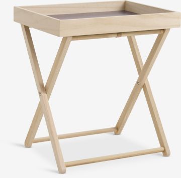 Bàn góc | SERUP | gỗ công nghiệp/gỗ tự nhiên | màu tự nhiên | R40xD52xC58cm