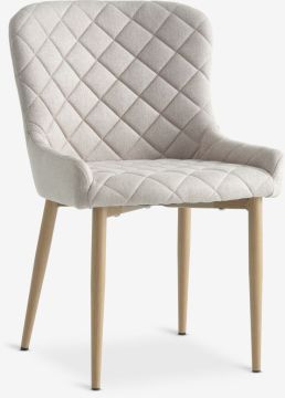 Ghế bàn ăn | BELLINGE | vải polyester/kim loại | vàng cát | R52xS60xC83cm