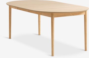 Bàn ăn mở rộng | MARSTRAND | gỗ công nghiệp | màu sồi | Ø110/110xD200xC75cm