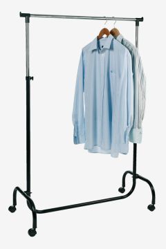 Giá treo quần áo | JERSLEV | PP/thép | đen/màu chrom | R90xS45xC100/175cm