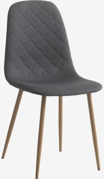 Ghế bàn ăn | JONSTRUP | kim loại/vải polyester | ghi sẫm/sồi | R43.5xS53xC87cm