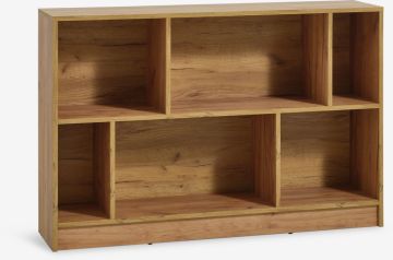 Kệ sách 6 ngăn | MOSBJERG | gỗ công nghiệp | màu sồi | R120xS29xC80cm