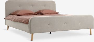 Giường | KONGSBERG | gỗ công nghiệp/gỗ tự nhiên | be | R160xD200cm