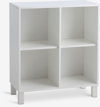 Kệ trưng bày 4 ngăn | SKALS | gỗ công nghiệp | trắng | R71xS35xC71/81cm