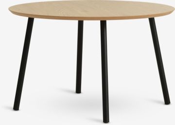 Bàn cafe | NYBO | gỗ công nghiệp/kim loại | đen/sồi | Ø70xC43cm
