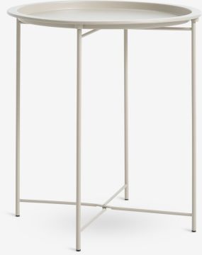 Bàn góc | RANDERUP | thép/polypropylene | vàng cát nhạt | Ø47xC51cm