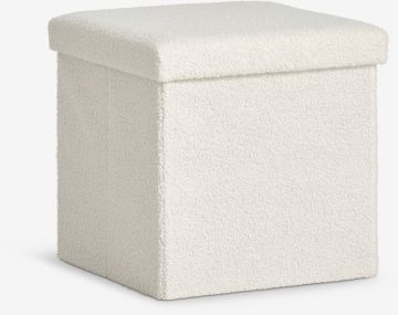 Ghế đôn có hộc | NYSTED | gỗ công nghiệp/vải polyester | màu tự nhiên | R38xS38xC38cm
