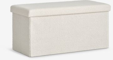 Ghế đôn có hộc | NYSTED | gỗ công nghiệp/vải polyester | màu tự nhiên | R76xS38xC38cm