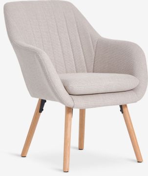 Ghế bành | UDSBJERG | gỗ công nghiệp/polyester | be | R66xS68xC84cm