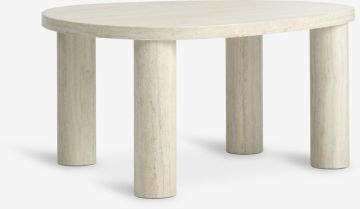Bàn cafe | LUNDEBORG | gỗ công nghiệp | màu đá cẩm thạch | R68xD85xC42cm