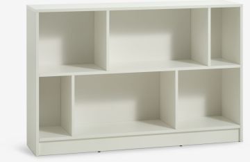 Kệ sách 6 ngăn | MOSBJERG | gỗ công nghiệp | trắng | R120xS29xC80cm