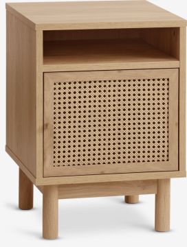 Tủ đầu giường | HALMSTAD | gỗ công nghiệp/gỗ tự nhiên | màu sồi | R40xS40xC57cm