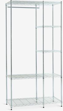 Kệ đa năng | VINDINGE | thép/nhựa PP | màu chrome | R90xS45xC180cm