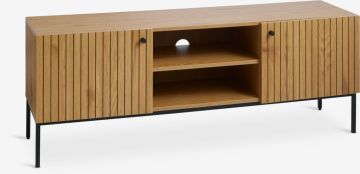 Kệ TV | HEMDRUP | gỗ công nghiệp/kim loại | màu sồi/đen | R134xS38xC50cm