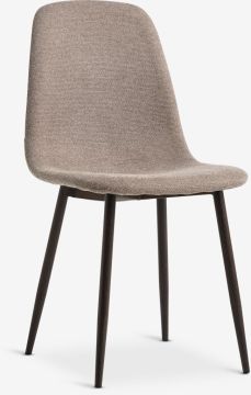 Ghế bàn ăn | JONSTRUP | kim loại/vải polyester | be/sồi đậm | R44xS53xC87cm