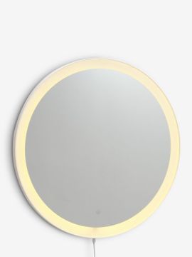 Gương viền LED | ORUP |  nhựa ABS | trắng | Ø55xS4cm