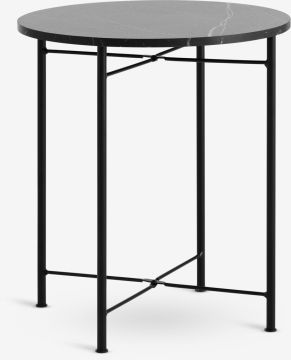 Bàn góc | TURUP | gỗ công nghiệp/thép | đen | Ø40xC45cm
