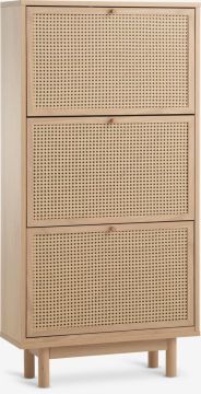 Tủ giày 3 ngăn | HALMSTAD | gỗ công nghiệp | màu sồi | R70xS25xC140cm