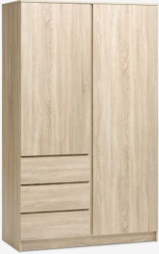 Tủ quần áo | LIMFJORDEN | gỗ công nghiệp | màu sồi nhạt | R120xS58xC200cm