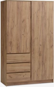 Tủ quần áo | LIMFJORDEN | gỗ công nghiệp | màu sồi | R120xS58xC200cm