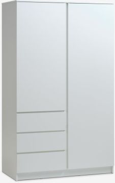 Tủ quần áo | LIMFJORDEN | gỗ công nghiệp | trắng | R120xS58xC200cm