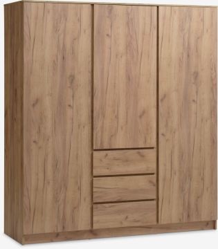 Tủ quần áo | LIMFJORDEN | gỗ công nghiệp | màu sồi | R180xS58xC200cm
