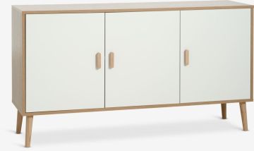 Tủ phòng ăn | GAMTOFTE | 3 cánh | gỗ công nghiệp | trắng/sồi | R155xS42xC84cm