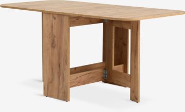 Bàn ăn | ALLING | gỗ công nghiệp/nhựa ABS | màu sồi | R80xD38/100/163xC76cm