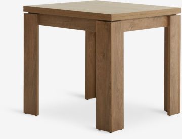 Bàn ăn mở rộng | VEDDE | gỗ công nghiệp | màu sồi đậm | R80xD80/160xC76cm