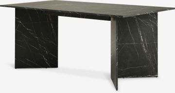 Bàn ăn | KRONDAL | gỗ công nghiệp | màu đá cẩm thạch đen | R90xD180xC77cm