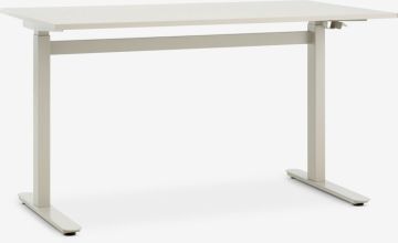 Bàn làm việc điều chỉnh độ cao | LUNDTOFT | gỗ công nghiệp/thép | be | R70xD130xC71/114cm