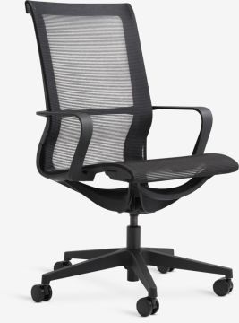 Ghế làm việc | FOLBY | PP | đen | R57xS62xC107/116cm