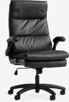Ghế làm việc | KASTBJERG | da PU | đen | R68xS77xC114/124cm