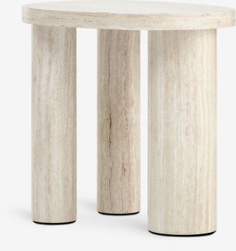 Bàn góc | LUNDEBORG | gỗ công nghiệp | màu đá cẩm thạch | R50xS38xC47cm