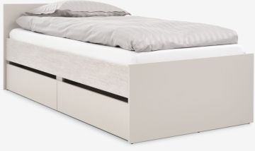 Giường đơn | BILLUND | gỗ công nghiệp | vân đá cẩm thạch/be | R90xD200cm Giường đơn | BILLUND | gỗ công nghiệp | vân đá cẩm thạch/be | R90xD200cm