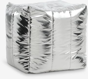 Ghế đôn | DAVINDE | da PU | màu bạc | R40xD40xC45cm
