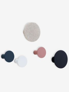 Móc treo quần áo | HADSTEN | 5 móc | nhựa polyresin | nhiều màu | Ø5/9xS7/8cm