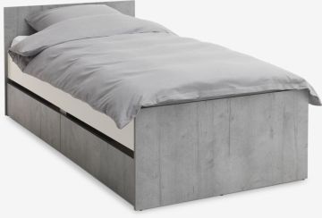 Giường đơn | BILLUND | gỗ công nghiệp | trắng/xám | R90xD200cm
