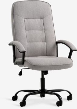 Ghế làm việc | SKODSBORG | vải polyester | xám | R66xS68xC113/123cm