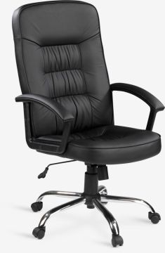 Ghế làm việc | SKODSBORG | da PU | đen | R66xS68xC113/123cm