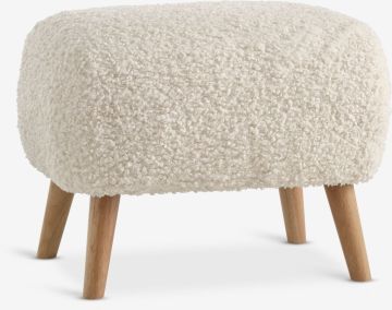 Ghế đôn | VILDSUND | vải polyester | màu tự nhiên | R52xS41xC41cm