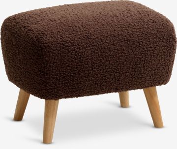Ghế đôn | VILDSUND | vải polyester | nâu | R52xS41xC41cm