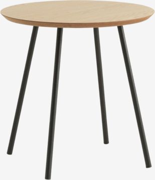 Bàn góc | NYBO | gỗ công nghiệp/kim loại | đen/sồi | Ø40xC40cm
