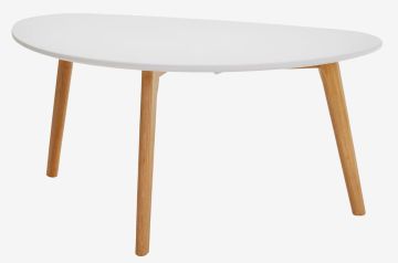 Bàn cafe | LEJRE | gỗ công nghiệp/gỗ sồi | trắng/sồi | R48xD85xC40cm