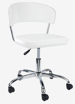 Ghế làm việc | SNEDSTED | da PU | trắng | R50xS57xC74/84cm